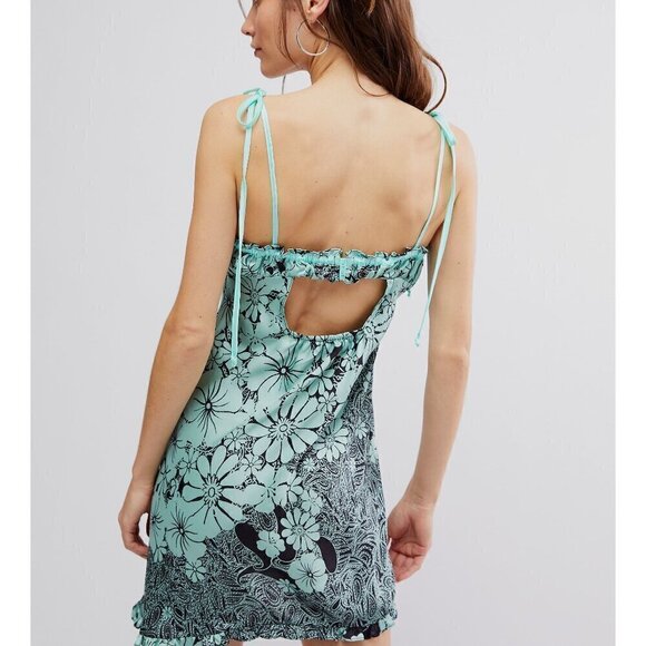 🆕 FREE PEOPLE Retro Daisy Slip / Black Combo - Picture 3 of 5